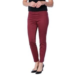 New Bellina Burgundy Stretch Pull On Skinny Jeans Jeggings Size 14 bin 4F